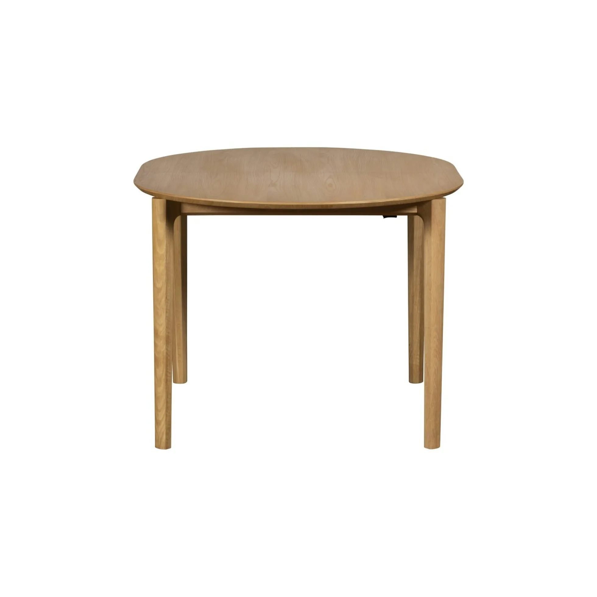Table à manger ronde en chêne clair avec rallonge intégrée 130-170 cm DERBY