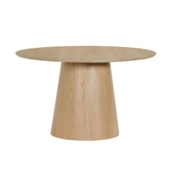 Table à manger ronde en chêne clair Ø130 cm LOREN