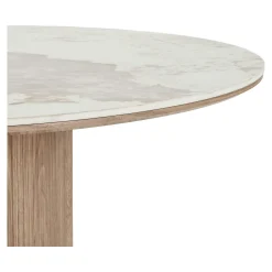 Table à manger ronde en céramique effet marbre Ø120 cm PRATO