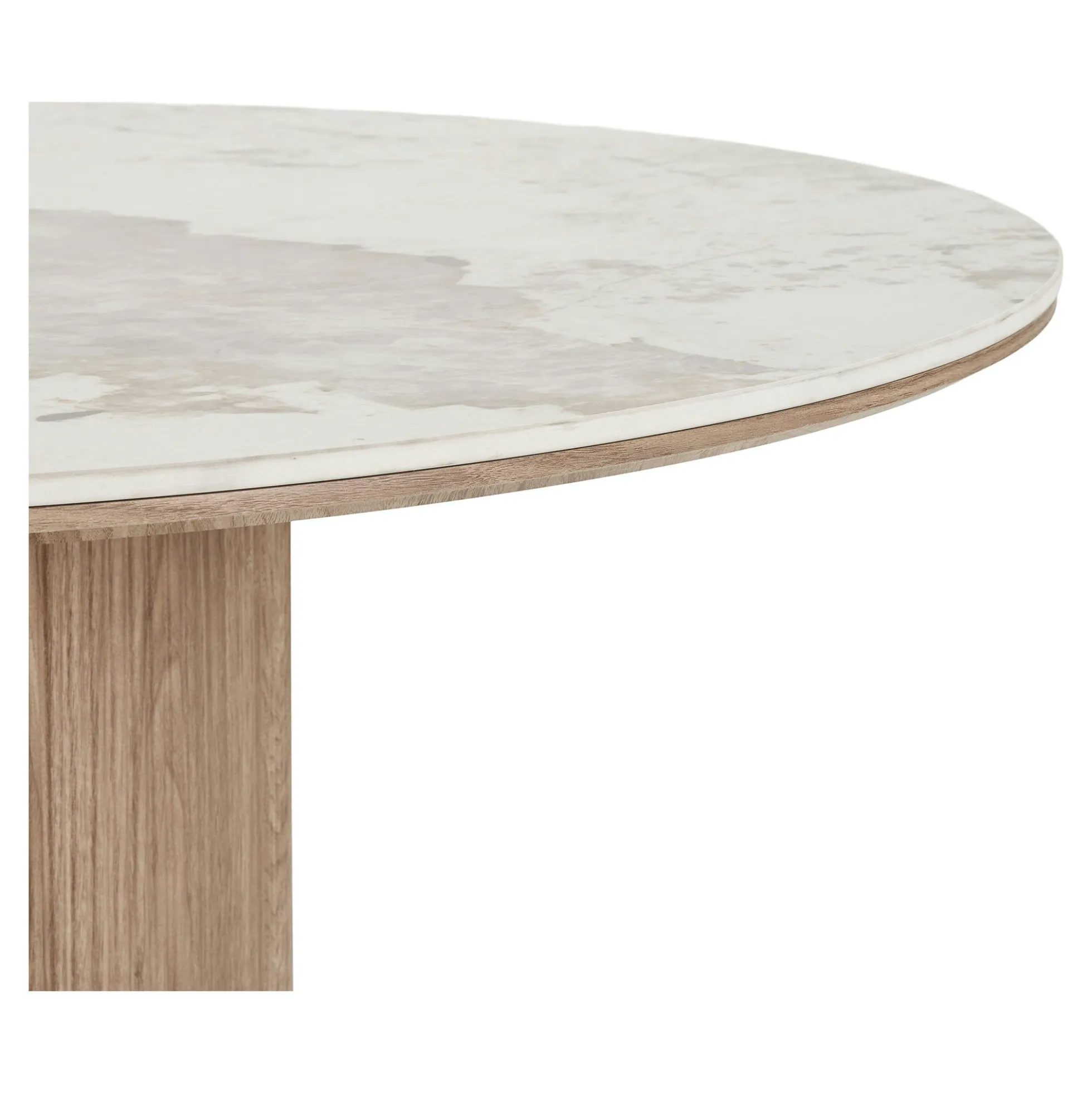 Table à manger ronde en céramique effet marbre Ø120 cm PRATO