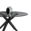 Table à manger ronde en verre ondulé Ø140 cm ALBA