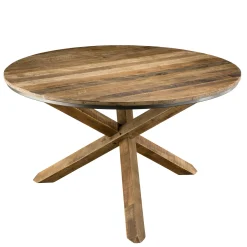 Table à manger ronde teck recyclé D130 SWING