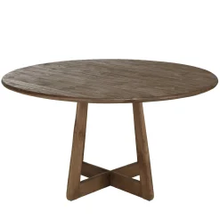 Table à manger ronde 140x140cm en bois de mindi ARCUS