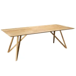Table à manger teck recyclé pieds croisés 220x100 PANAMA