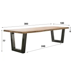 Table à manger tronc 300 CAIRNS