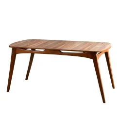 Table à manger vintage - bois brun, 160 cm DILI