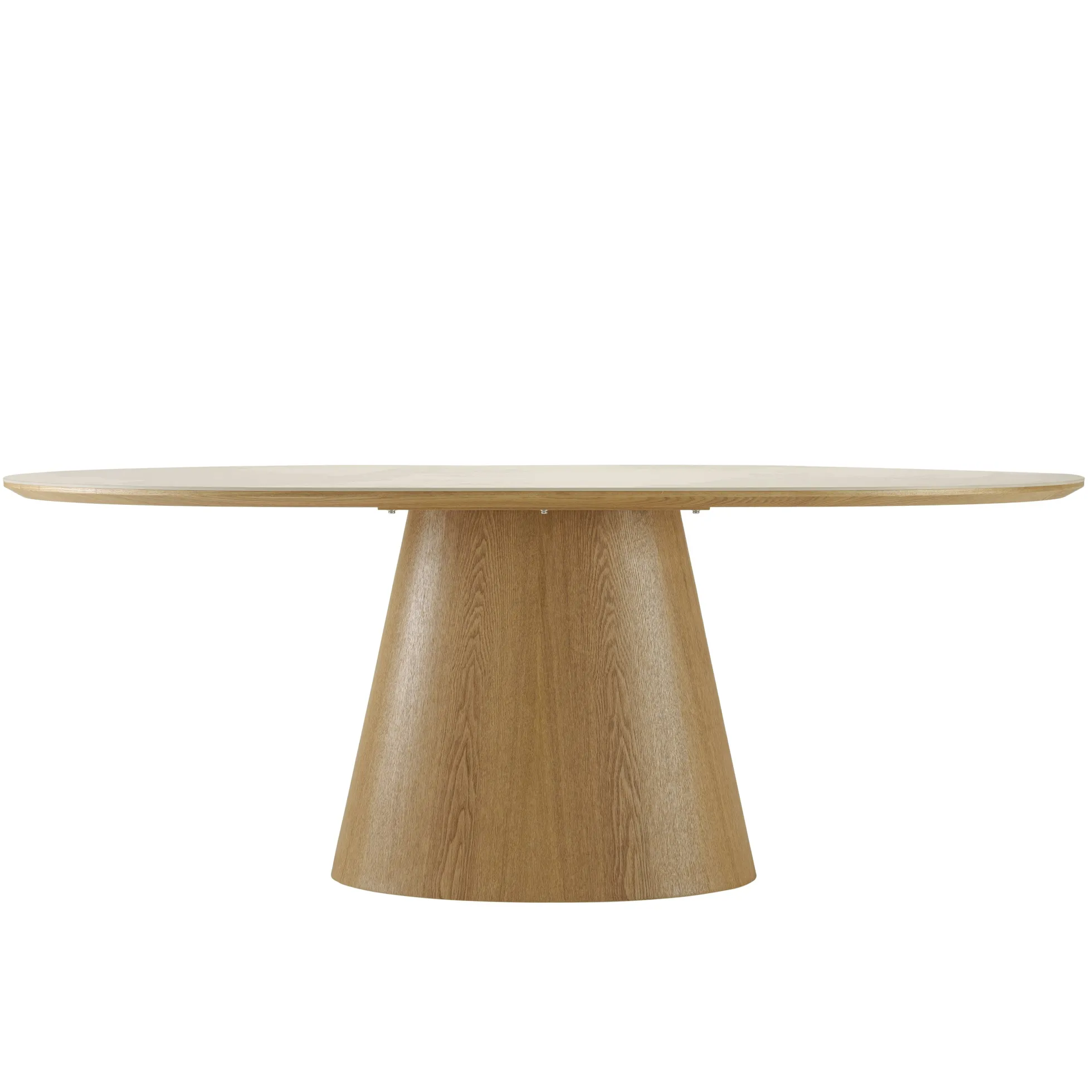 Table à manger 200x90cm plateau céramique pieds bois LINEA