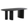 Table moderne noire à 3 pieds design 220 cm ALBERTA
