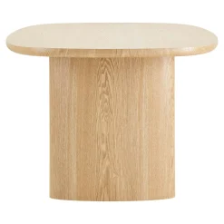 Table moderne placage bois clair pieds design, 210 cm MATERA