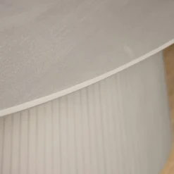 Table ovale bois gris à pied rainuré 240 cm CALERO