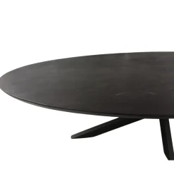 Table ovale bois noir pied croisé 300 cm UDA