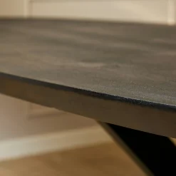 Table ovale bois noir pied croisé 240 cm UDA