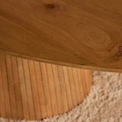 Table ovale bois à pied rainuré 210 cm CALERO