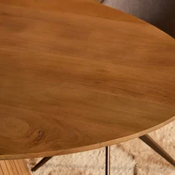 Table ovale bois à pied rainuré 240 cm CALERO
