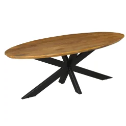 Table ovale en bois pied croisé 300 cm UDA