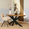 Table ovale en bois pied croisé 240 cm UDA
