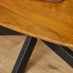 Table ovale en bois pied croisé 210 cm UDA