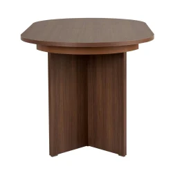 Table ovale extensible effet bois noyer 160-200 cm MARFA