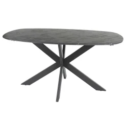 Table ovale pied central croisé 150 cm RALF