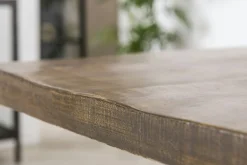 Table pied central bois de manguier 165 cm LUCKNOW