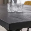 Table pied central bois de manguier noir 200 cm LUCKNOW