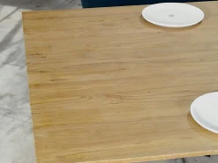 Table pied central en bois de teck recyclé 2 m DEPOK