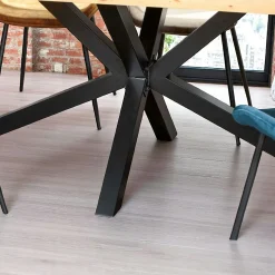 Table pied central en bois recyclé 200 cm CANBERRA