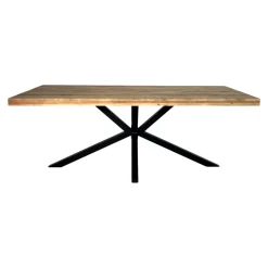 Table pied central en bois recyclé 200 cm CANBERRA