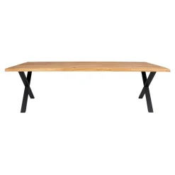 Table à rallonge en bois de chêne clair avec bordures naturelles 300 cm SAVONE