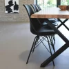 Table à rallonge en bois de chêne clair avec bordures naturelles 200 cm SAVONE