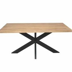 Table rectangulaire bois clair pied central 180 cm RIVANO