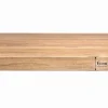 Table rectangulaire bois clair pied central 220 cm RIVANO