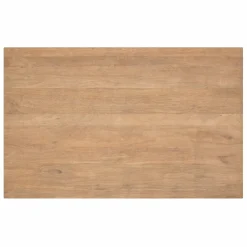 Table rectangulaire bois clair pied central 220 cm RIVANO