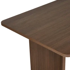 Table rectangulaire bords ronds effet bois noyer 180 cm MARFA
