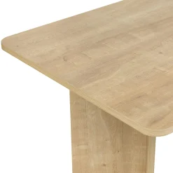 Table rectangulaire bords ronds effet chêne clair 180 cm MARFA