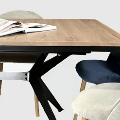 Table rectangulaire extensible en chêne blanc 220 cm PALERME