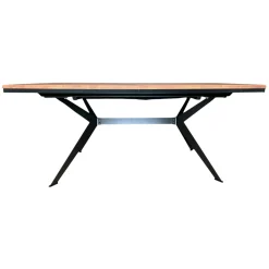 Table rectangulaire extensible en chêne brun 180 cm PALERME