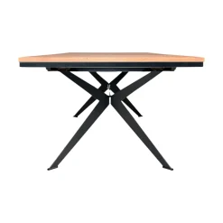 Table rectangulaire extensible en chêne brun 180 cm PALERME