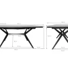 Table rectangulaire extensible en chêne huilé 180 cm PALERME