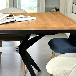 Table rectangulaire extensible en chêne huilé 180 cm PALERME