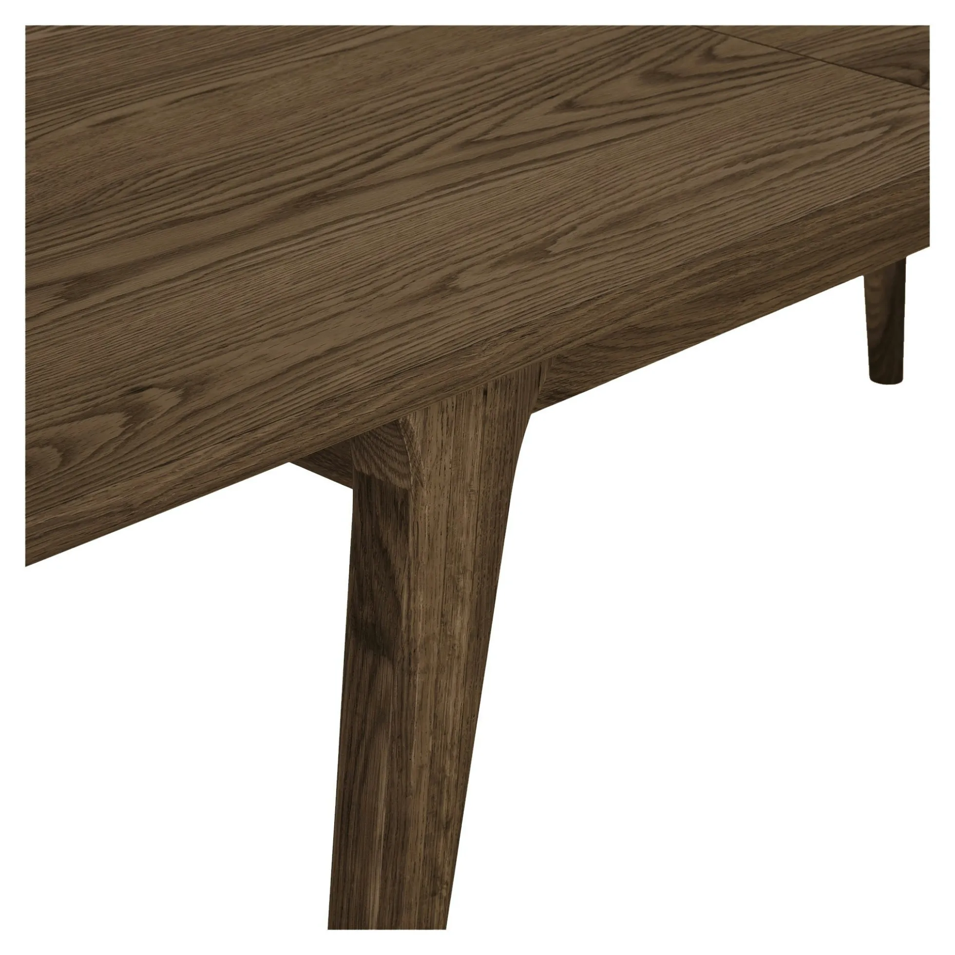 Table repas extensible en bois plaqué chêne fumé, 240/290/340 cm KALKIE