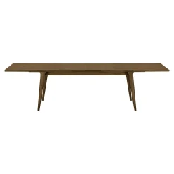 Table repas extensible en bois plaqué chêne fumé, 240/290/340 cm KALKIE