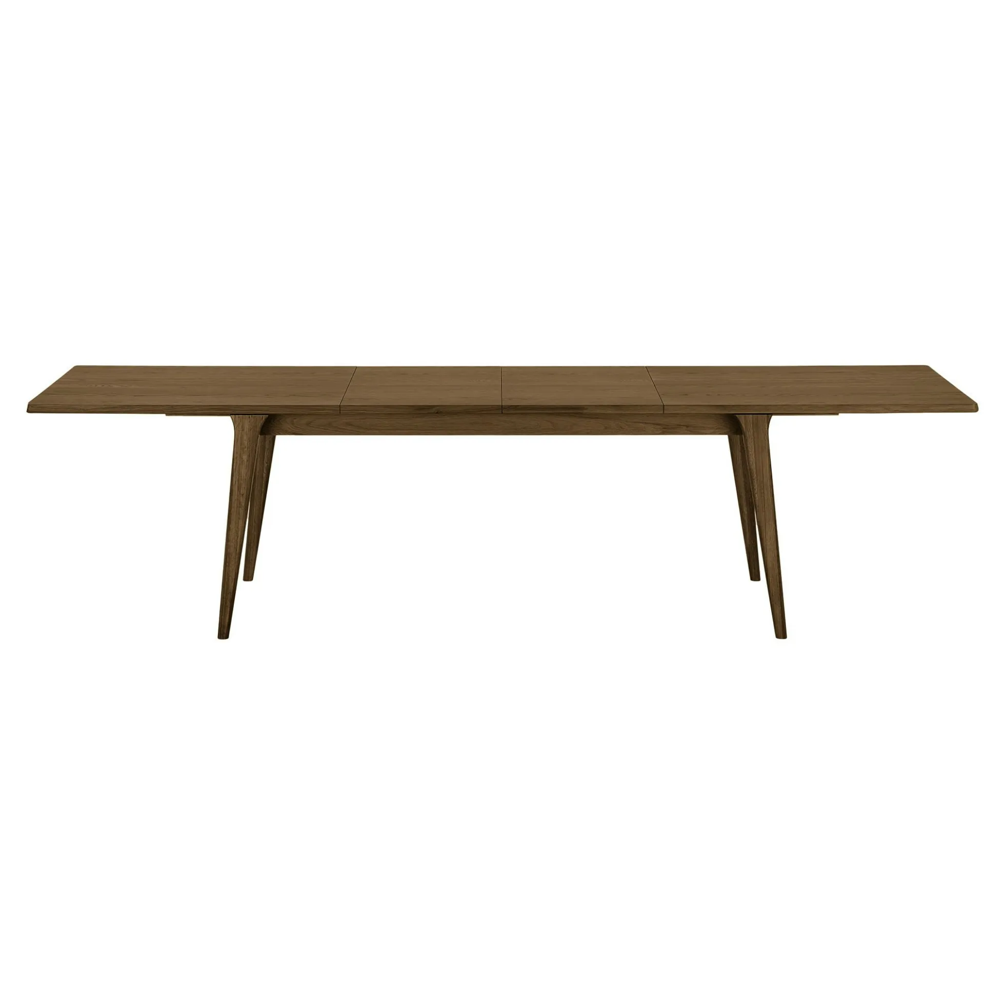 Table repas extensible en bois plaqué chêne fumé, 240/290/340 cm KALKIE