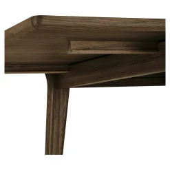 Table repas extensible en bois plaqué chêne fumé, 240/290/340 cm KALKIE