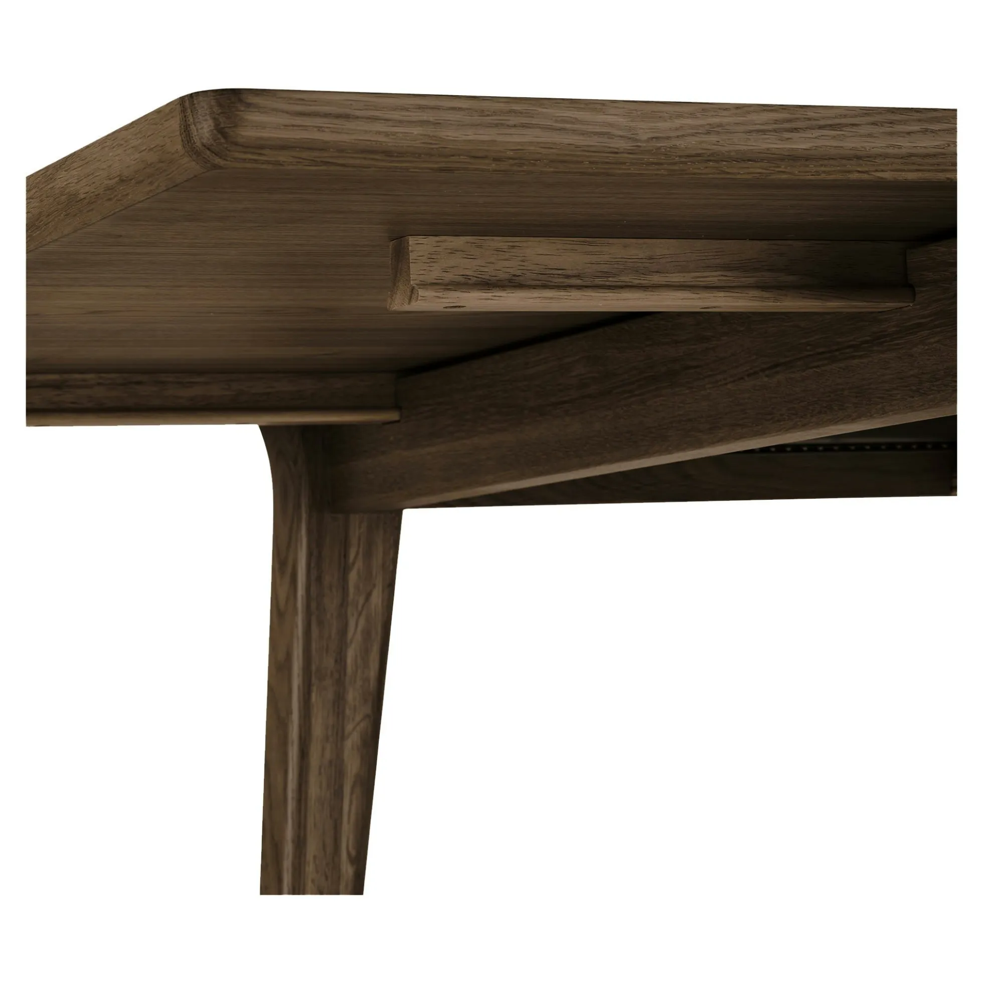 Table repas extensible en bois plaqué chêne fumé, 240/290/340 cm KALKIE