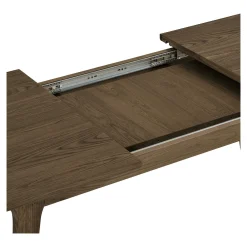Table repas extensible en bois plaqué chêne fumé, 240/290/340 cm KALKIE