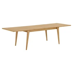 Table repas extensible en bois plaqué chêne, 240/290/340 cm KALKIE