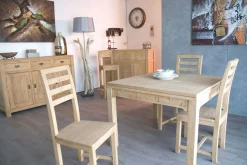 Table repas extensible hévéa 100/180cm TESSA