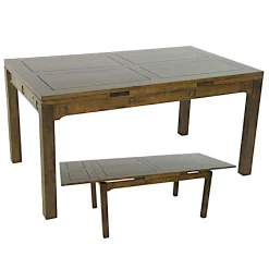 Table repas extensible hévéa 150/230cm TESSA