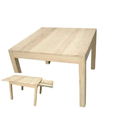 Table repas extensible hévéa 100/176cm (ouverture Papillon) OLGA